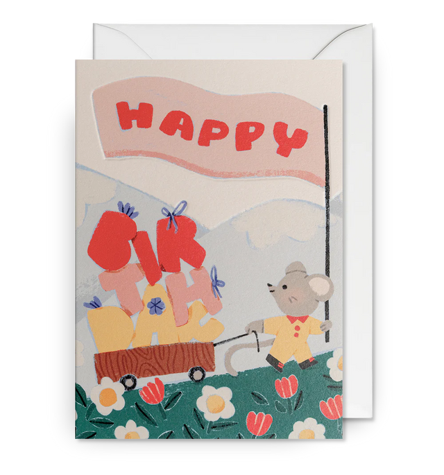 Trailer Full of Presents Birthday Card