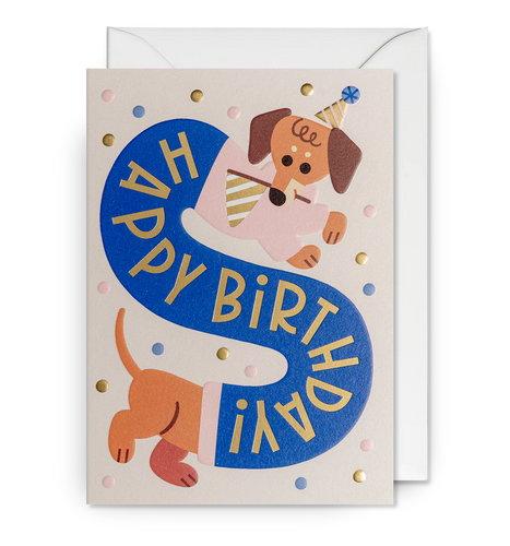 Dachshund Party Birthday Card