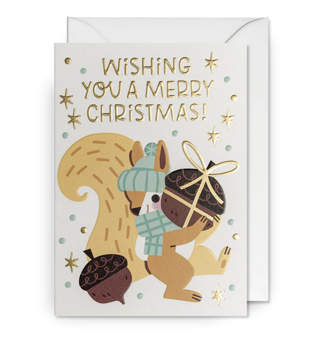 Squirrel Merry Christmas Card