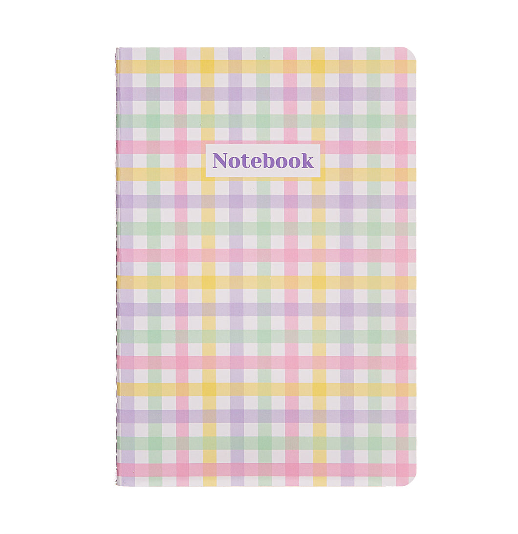 A5 Pastel Gingham Notebook