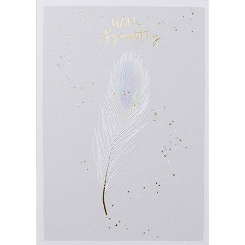 With Sympathy Feather Card