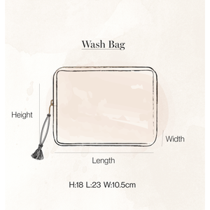 Gold Palm Tree Velvet Wash Bag