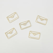 Load image into Gallery viewer, Gold Envelope Paper Clips