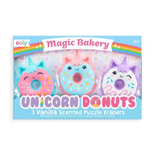 Load image into Gallery viewer, Magic Bakery Unicorn Doughnuts Scented Erasers