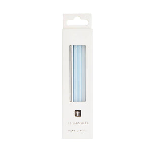 Blue & Silver Long Birthday Candles