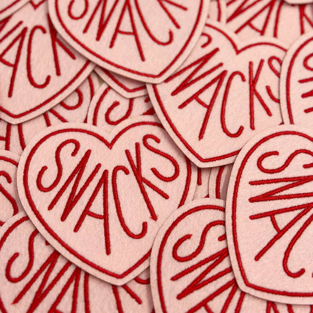Heart Snacks Embroidered Patch
