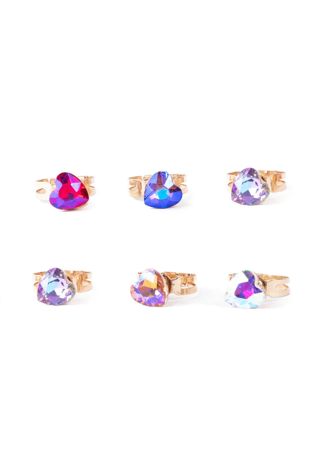 Gem Heart Spinner Rings