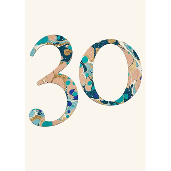 Age 30 Marble Card