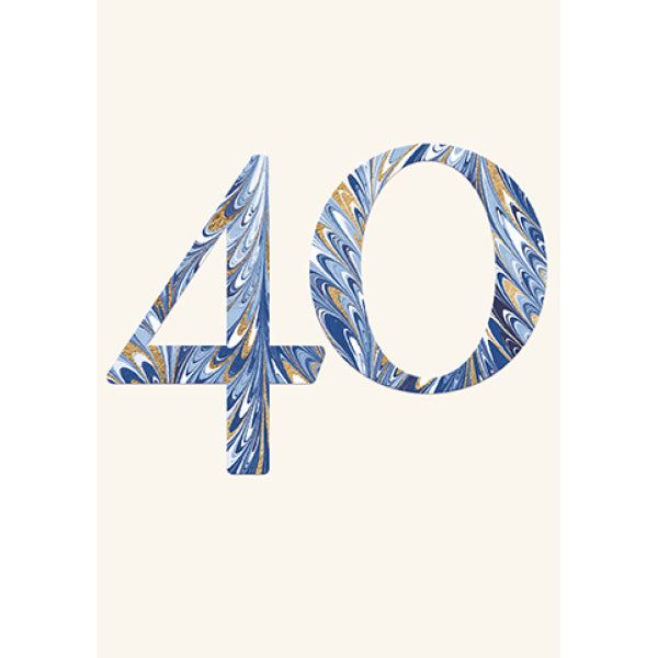 Age 40 Marble Card