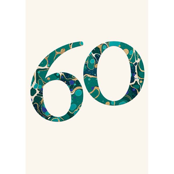 Age 60 Marble Card