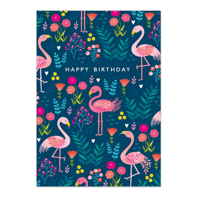 Beautiful Flamingo Birthday Card