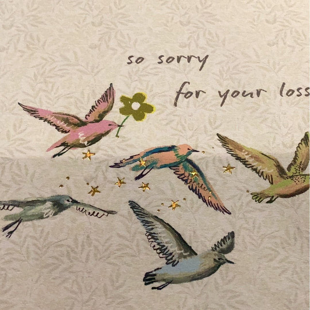 Sorry For Your Loss Birds Card