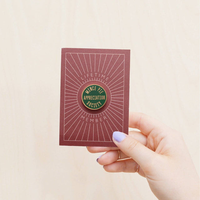 Green Mince Pie Appreciation Society Pin