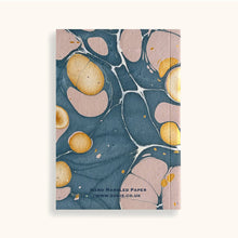 Load image into Gallery viewer, Hand Marbled Blue Notebook