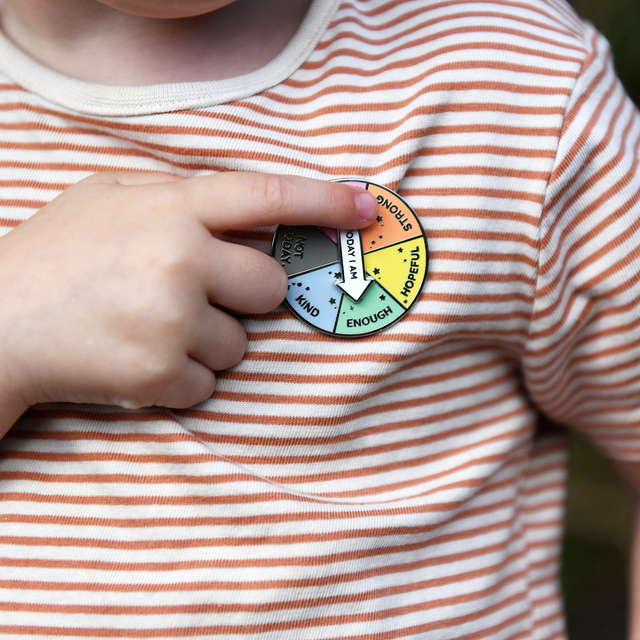 Spinning 'Today I Am' Enamel Pin