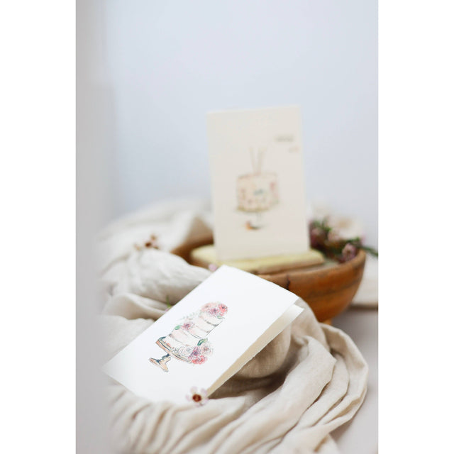 Birthday Cake Watercolour Card