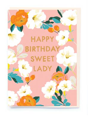 Sweet Lady Birthday Card