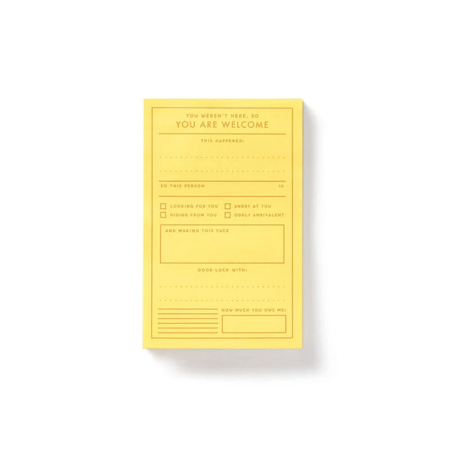 You Are Welcome Notepad