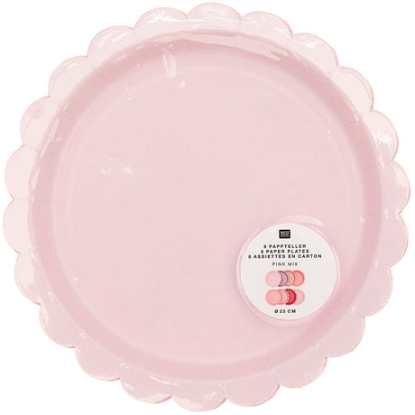 Shades Of Pink Scallop Plates