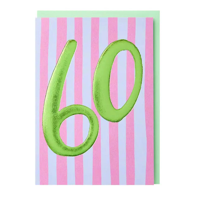 60th Modern Birthday Card