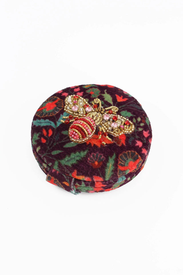 Autumn Bee Velvet Compact Window