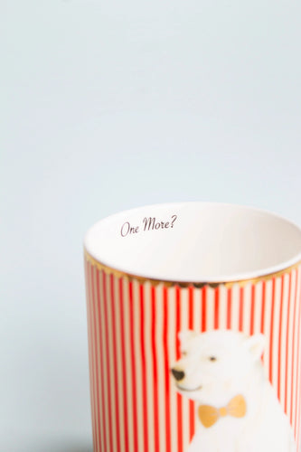 Red Stripe Polar Bear Mug