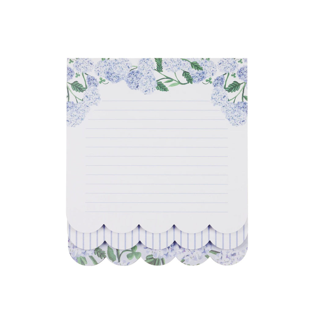 Hydrangea Scallop Edge Notepad