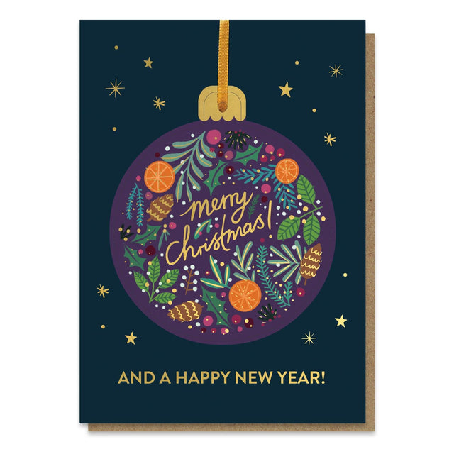 Festive Foliage Bauble Pop Out Card