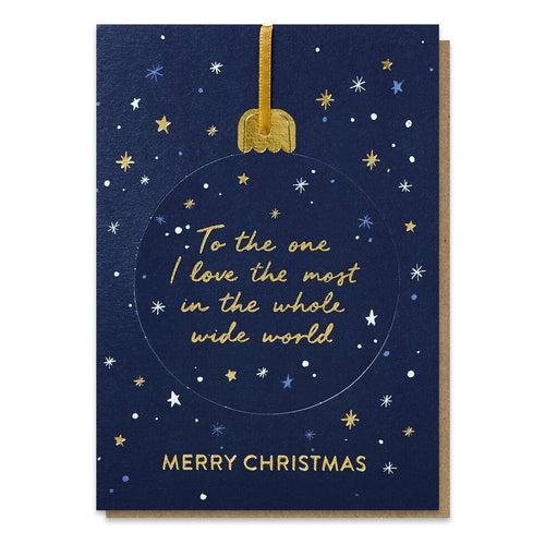 To The One I Love Bauble Pop Out Card