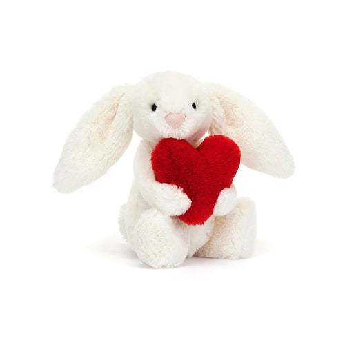 Small Bashful Red Heart Bunny
