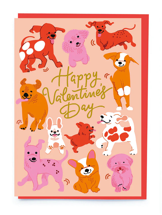 Playful Pups Valentines Card