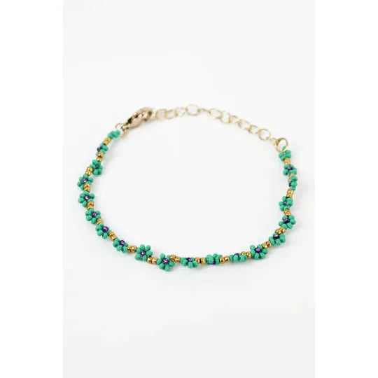 Green Daisy Bracelet