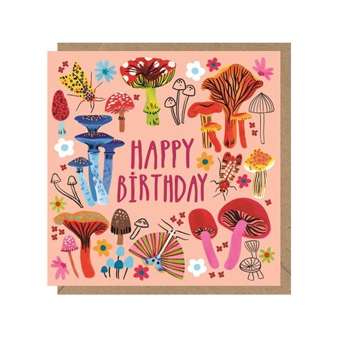 Mushrooms Birthday Card