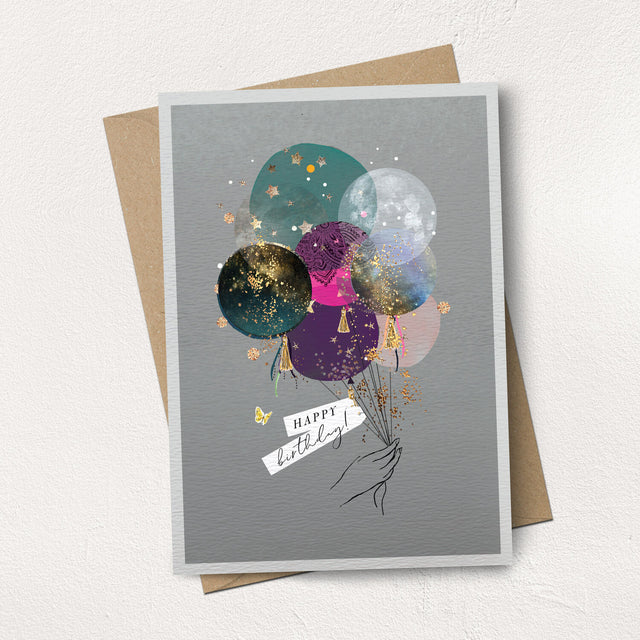 Sparkle Birthday Balloons Card
