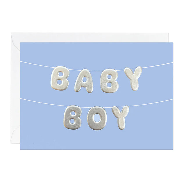 Baby Boy Ballons Card