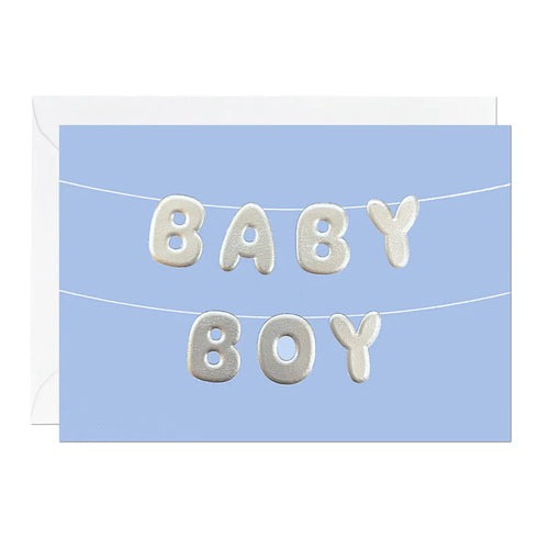 Baby Boy Ballons Card