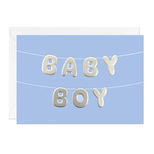 Baby Boy Ballons Card