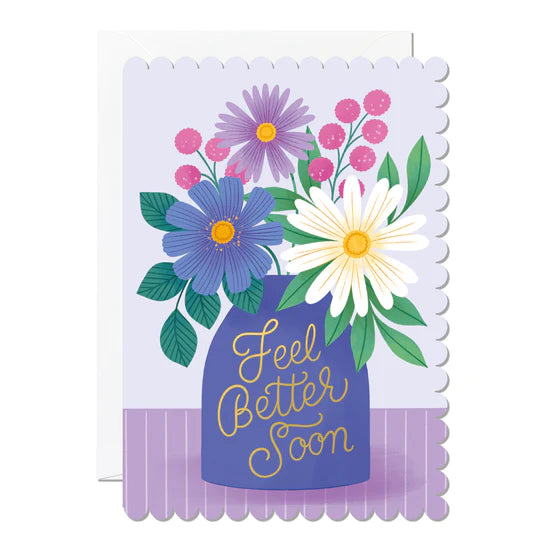 Feel Better Soon Vase Card