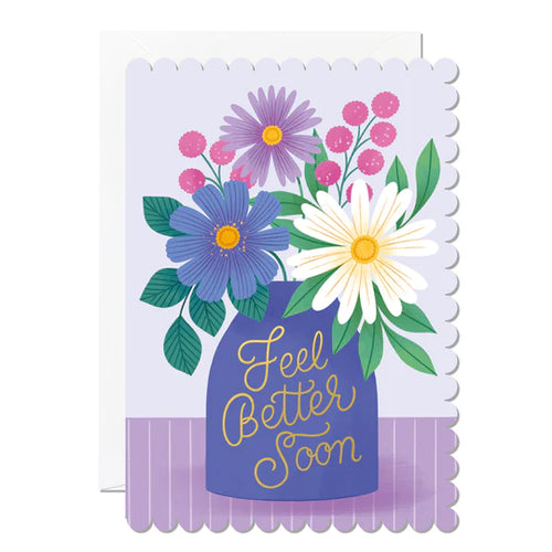 Feel Better Soon Vase Card