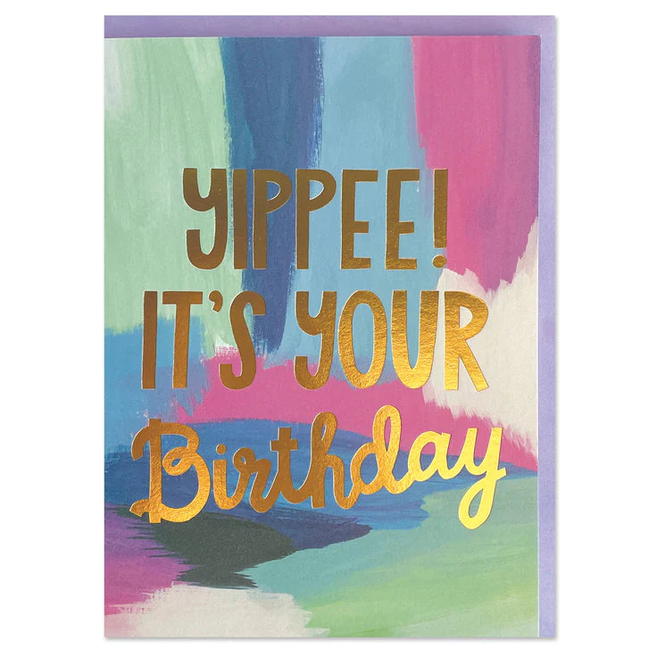 Yippee Painted Abstract Card