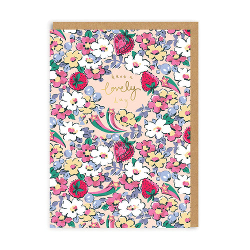 Have a Lovely Day Self Care Ditsy Greeting Card