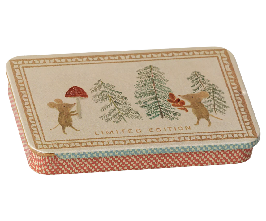 Christmas Mice Metal Box
