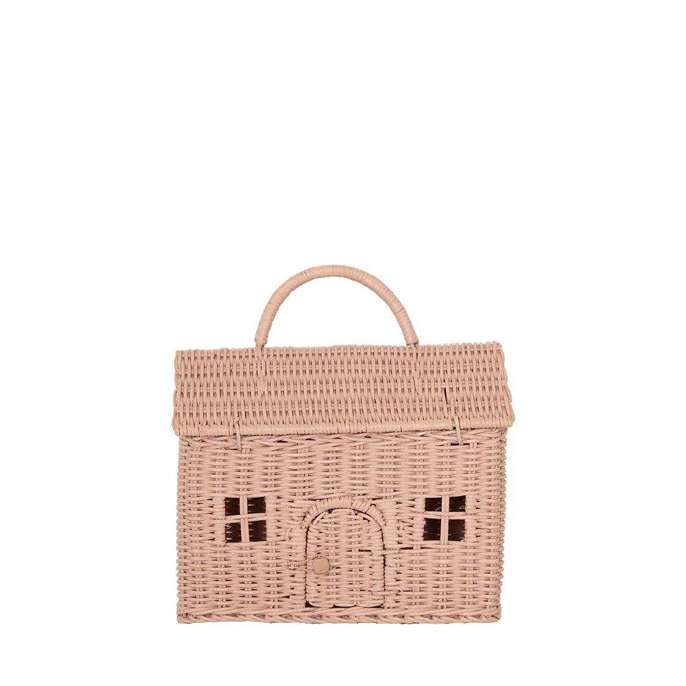 Rose Rattan Casa Clutch