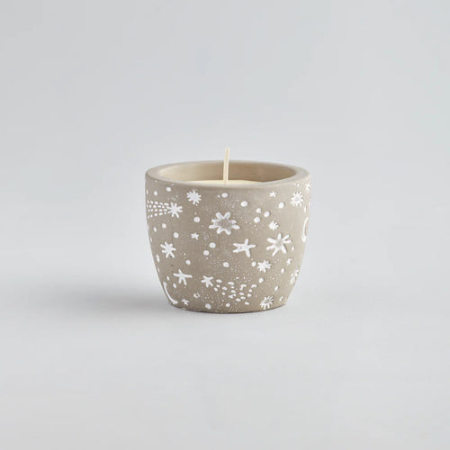 Grey Celestial Winter Thyme Pot Candle