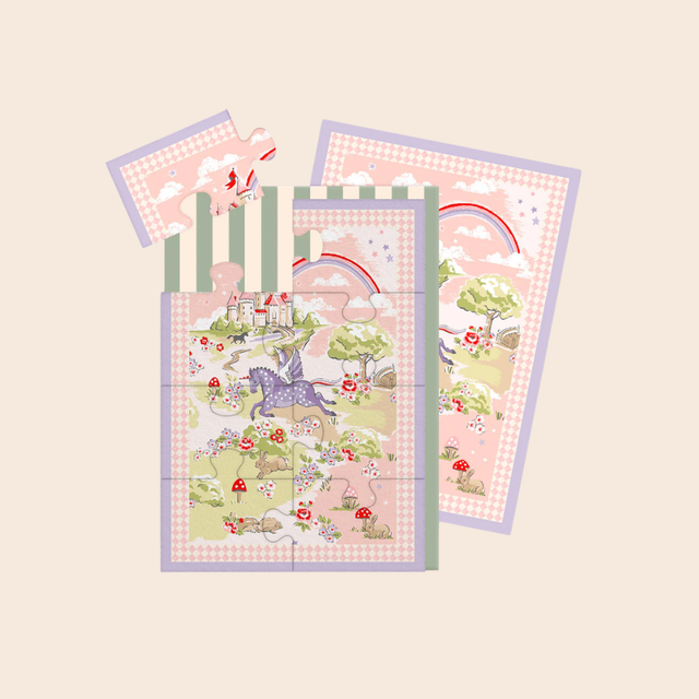 Unicorn World Jigsaw Card