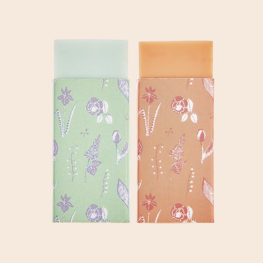 Floral Pastel Eraser Set
