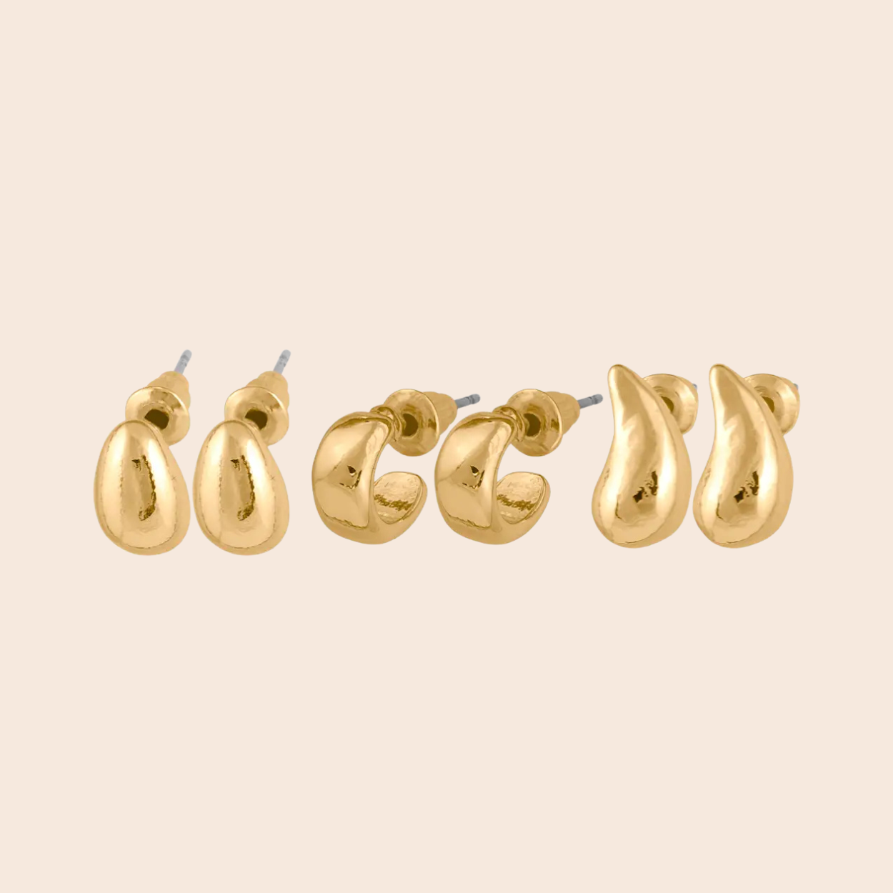 Altea Set of 3 Shaped Earrings