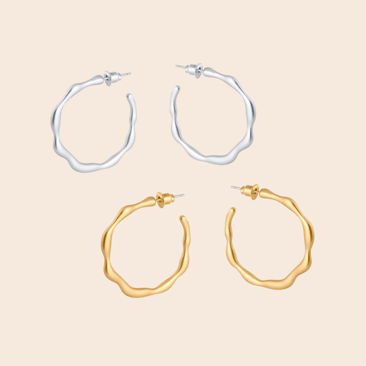 Martina Branch Hoop Earrings