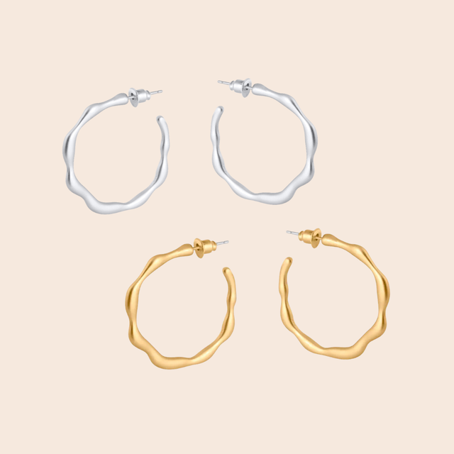 Martina Branch Hoop Earrings
