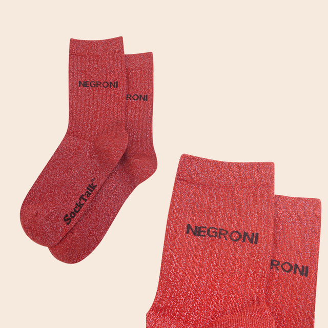 Cotton Glitter Quote Socks